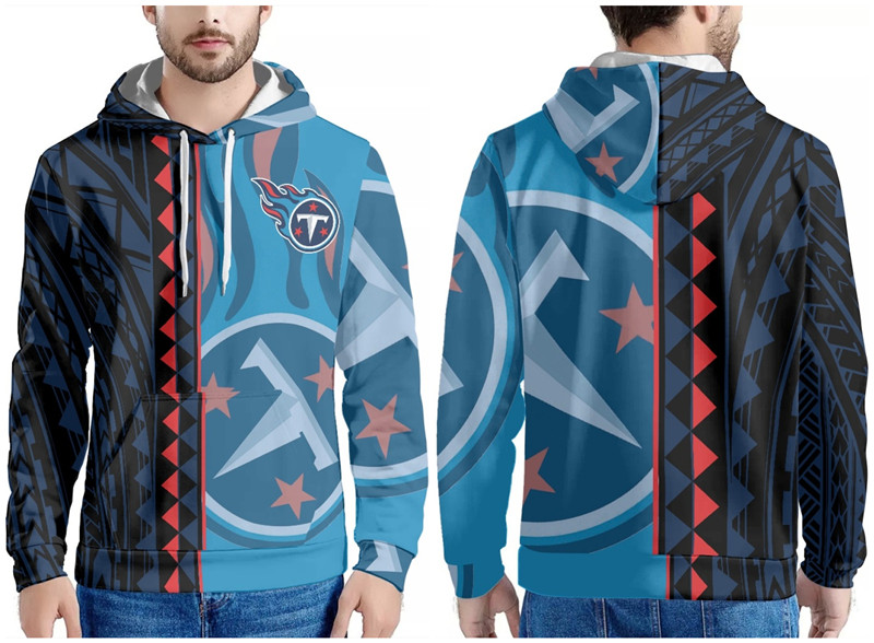 Men's Tennessee Titans Blue/Black/Red Pullover Hoodie